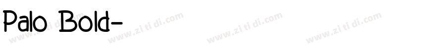 Palo Bold字体转换